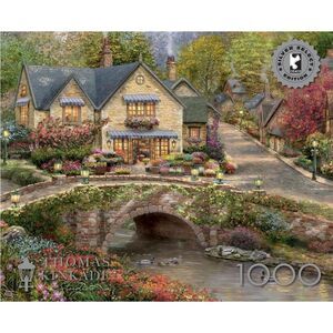 Ceaco Puzzle: Summer in Cobblestone Village 1000 Piece Puzzle (Silver Select: Gi